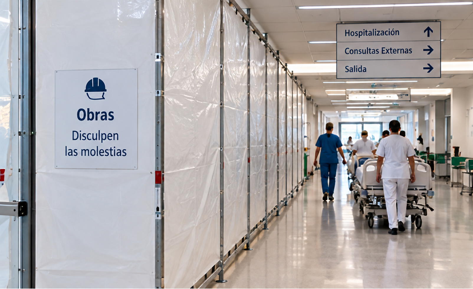 Los principales riesgos de una obra en un hospital en funcionamiento